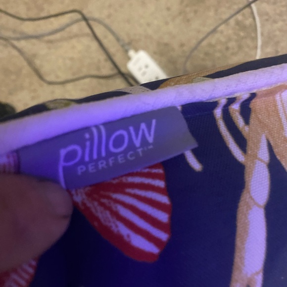 Pillow perfect Outdoor Throw pillows. 25 Deep Blue Sea - Picture 4 of 4